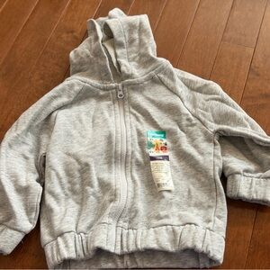 Garanimals Light Gray Hooded Zip-Up Sweatshirt